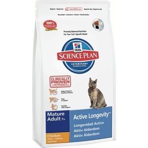 

Сухой корм Hill's Science Plan Active Longevity Mature Adult 7+ with Chicken с курицей для пожилых кошек 2кг (8742), Science Plan Active Longevity Mature Adult 7+ with Chicken с курицей для пожилых кошек 2кг (8742)