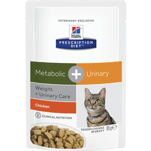 

Паучи Hill's Prescription Diet Metabolic & Urinary with Chicken с курицей диета при коррекции веса и урологии для кошек 85г (10048), Prescription Diet Metabolic & Urinary with Chicken с курицей диета при коррекции веса и урологии для кошек 85г (10048)