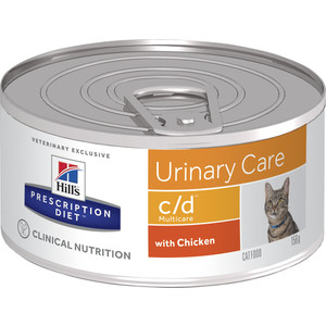 фото Консервы hill's prescription diet c/d urinary care milticare with chicken с курицей диета при профилактике мкб для кошек 156г (9451)