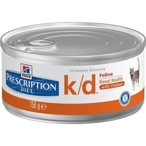 фото Консервы hill's prescription diet k/d kidney care with chicken с курицей диета при заболевании почек и мкб для кошек 156г (9453)