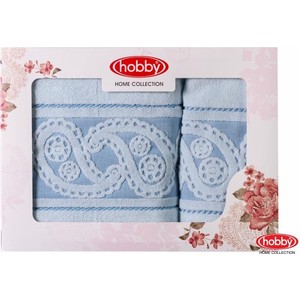 

Набор из 2 полотенец Hobby home collection Hurrem 50x90/70x140 голубой (1501001222), Hurrem 50x90/70x140 голубой (1501001222)