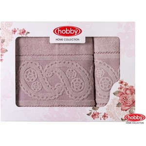 Набор из 2 полотенец Hobby home collection Hurrem 50x90/70x140 розовый (1501001227) Набор из 2 полотенец Hobby home collection Hurrem 50x90/70x140 розовый (1501001227)