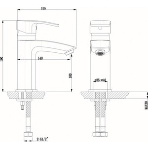 фото Смеситель для раковины timo lotta-thermo (2601f chrome)