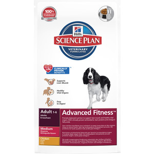 фото Сухой корм hill's science plan advanced fitness adult medium with chicken с курицей для собак средних пород 12кг (3276)