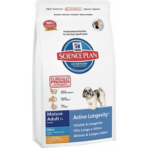 

Сухой корм Hill's Science Plan Active Longevity Mini Mature Adult 7+ with Chicken с курицей для пожилых собак мелких пород 3кг (6095), Science Plan Active Longevity Mini Mature Adult 7+ with Chicken с курицей для пожилых собак мелких пород 3кг (6095)