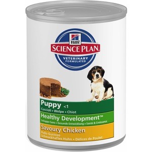 

Консервы Hill's Science Plan Puppy Healthy Development Puppy Medium with Savoury Chicken с курицей для щенков средних пород 370г (8036), Science Plan Puppy Healthy Development Puppy Medium with Savoury Chicken с курицей для щенков средних пород 370г (8036