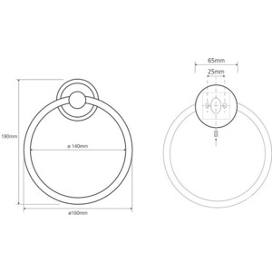Полотенцедержатель Bemeta Retro кольцо (144104067)