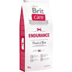 фото Сухой корм brit care endurance duck & rice гипоаллергенный с уткой и рисом для активных собак 12кг (132739)