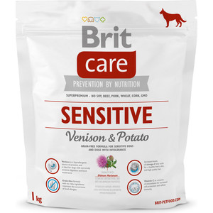фото Сухой корм brit care sensitive venison & potato с олениной и картофелем для собак с чувствительным пищеварением 1кг (132747)