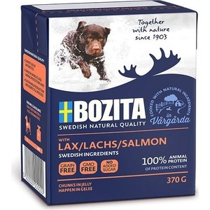 фото Консервы bozita salmon кусочки в желе с лососем для собак 370г (4260)