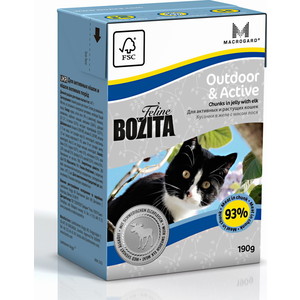 

Консервы BOZITA Outdoor & Active Chunks in Jelly with Elk кусочки в желе с лосем для активных кошек 190г (2163), Outdoor & Active Chunks in Jelly with Elk кусочки в желе с лосем для активных кошек 190г (2163)