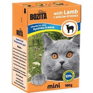 

Консервы BOZITA MINI Chunks in Jelly with Lamb кусочки в желе с мясом ягненка для кошек 190г (2101), MINI Chunks in Jelly with Lamb кусочки в желе с мясом ягненка для кошек 190г (2101)