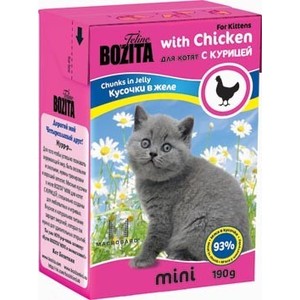 

Консервы BOZITA MINI Kitten Chunks in Jelly with Chicken кусочки в желе с курицей для котят 190г (2106), MINI Kitten Chunks in Jelly with Chicken кусочки в желе с курицей для котят 190г (2106)