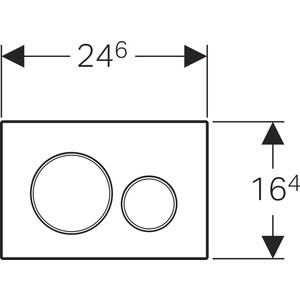 Кнопка смыва Geberit Sigma 20 нержавеющая сталь (115.882.SN.1)