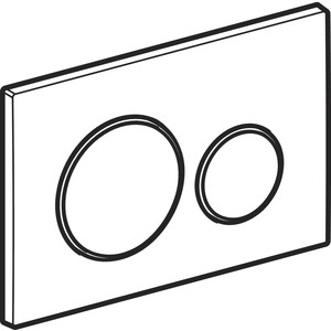 Кнопка смыва Geberit Sigma 20 черный, декоративные кольца хром (115.882.KM.1)