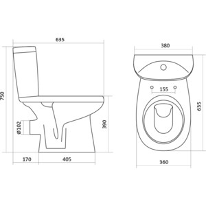 фото Унитаз-компакт santek анимо с микролифтом (1wh302135)