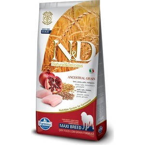 

Сухой корм Farmina N&D Adult Dog Maxi LG Chicken & Pomegranate низкозерновой с курицей и гранатом для собак крупных пород 12кг (22028), N&D Adult Dog Maxi LG Chicken & Pomegranate низкозерновой с курицей и гранатом для собак крупных пород 12кг (22028)