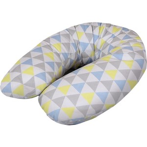 Подушка для кормления Ceba Baby Multi (Себа Беби Мульти) Triangle blue-yellow трикотаж W-741-067-019