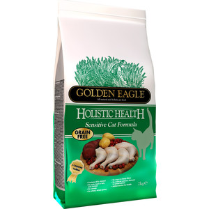 

Сухой корм Golden Eagle Holistic Health Sensitive Cat Formula Grain Free беззерновой для кошек с чувствительным пищеварением 2кг (236019), Holistic Health Sensitive Cat Formula Grain Free беззерновой для кошек с чувствительным пищеварением 2кг (236019)