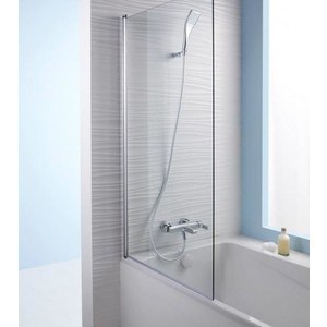 Шторка для ванны Jacob Delafon Struktura 80х140 прозрачная, хром (E6D042-GA) шторка для ванной fixsen белый без колец 180x200 см fx 2501