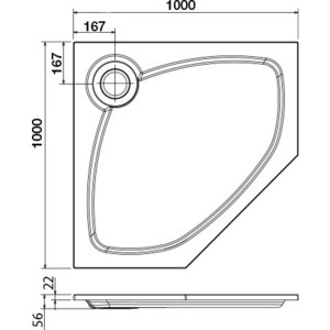 фото Душевой поддон cezares tray s-p 100x100 искусственный мрамор (tray-s-p-100-56-w)