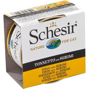 фото Консервы schesir nature for cat tuna with surimi кусочки в желе с тунцом и сурими для кошек 85г (с136)