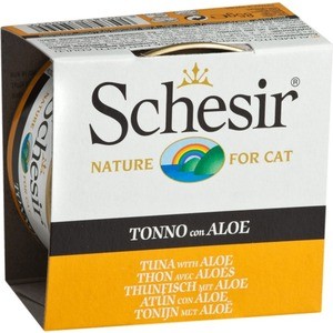 фото Консервы schesir nature for cat tuna with aloe кусочки в желе с тунцом и алое для кошек 85г (с143)