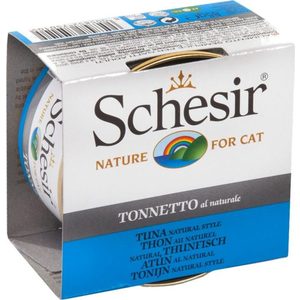 фото Консервы schesir nature for cat tuna natural style кусочки в собственном соку с тунцом для кошек 85г (с168)