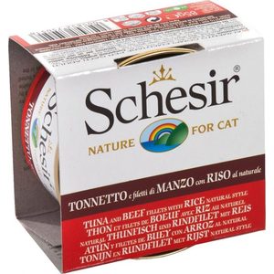 

Консервы Schesir Nature for Cat Tuna Beef & Rice Natural Style кусочки в собственном соку с тунцом, говядиной и рисом для кошек 85г(С176), Nature for Cat Tuna Beef & Rice Natural Style кусочки в собственном соку с тунцом, говядиной и рисом для кошек 85г(С