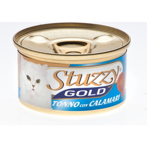 фото Консервы stuzzy cat gold tuna & squid кусочки в собственном соку с тунцом и кальмарами для кошек 85г (132.с400)