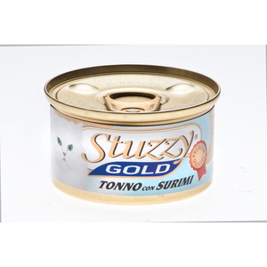 фото Консервы stuzzy cat gold tuna & surimi кусочки в собственном соку с тунцом и сурими для кошек 85г (132.с403)