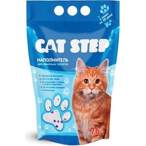 фото Наполнитель cat step впитывающий силикагель для кошек 3,62кг (7,6л) (нк-006)