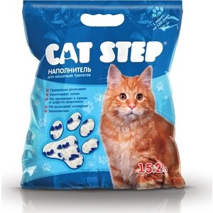 фото Наполнитель cat step впитывающий силикагель для кошек 7,24кг (15,2л) (нк-018)546622