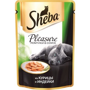 

Паучи Sheba Pleasure кусочки с курицей и индейкой для кошек 85г (10161699), Pleasure кусочки с курицей и индейкой для кошек 85г (10161699)