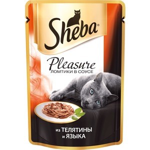 

Паучи Sheba Pleasure кусочки с телятиной и языком для кошек 85г (10161701), Pleasure кусочки с телятиной и языком для кошек 85г (10161701)
