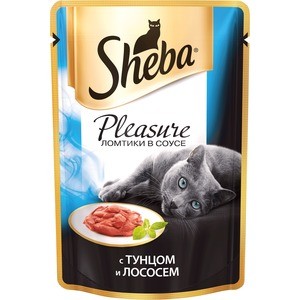 

Паучи Sheba Pleasure кусочки с тунцом и лососем для кошек 85г (10161702), Pleasure кусочки с тунцом и лососем для кошек 85г (10161702)