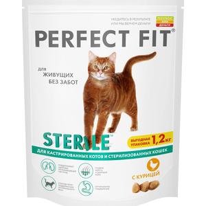 фото Сухой корм perfect fit sterile rich in chicken с курицей для стерилизованных кошек 1,2кг (10156148)