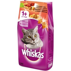 

Сухой корм Whiskas ассорти с говядиной и кроликом и подушечки с паштетом для кошек 1,9кг (10150204), ассорти с говядиной и кроликом и подушечки с паштетом для кошек 1,9кг (10150204)