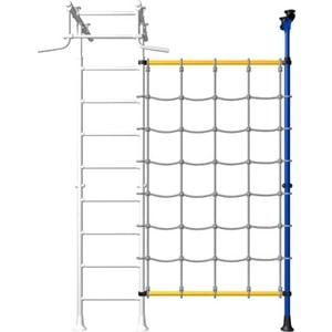 фото Детский спортивный комплекс romana дскм-1-8.02-45 комплект с канатным лазом распорный сине/желтый (дополнительная секция)