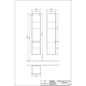 фото Пенал villeroy boch subway 2.0 35 серый левый (a70900fq)