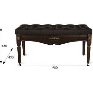 Банкетка Мебелик Сильвия экокожа коричневый/темно-коричневый (П0001961)
