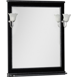 Зеркало Aquanet Валенса 80 черный краколет/серебро (180299) зеркало aquanet валенса 80 белый краколет серебро 180144