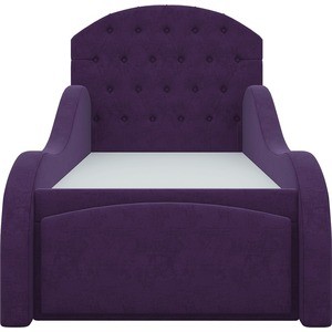 Детская кровать АртМебель Майя микровельвет фиолетовый