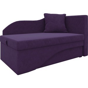 Кушетка Мебелико Грация микровельвет фиолетовый правый кровать мебелико принцесса микровельвет фиолетовый