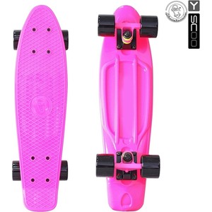 фото Скейтборд rt 401-p fishskateboard 22'' винил 56,6х15 с сумкой pink/black