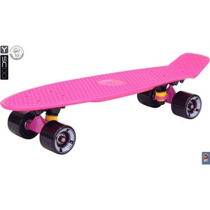 фото Скейтборд rt 401-p fishskateboard 22'' винил 56,6х15 с сумкой pink/black