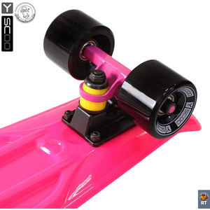 фото Скейтборд rt 401-p fishskateboard 22'' винил 56,6х15 с сумкой pink/black