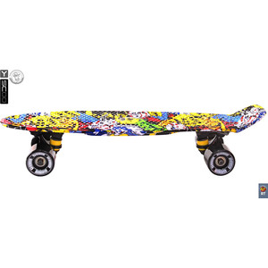 фото Скейтборд rt 401g-с fishskateboard print 22'' винил 56,6х15 с сумкой cartoon