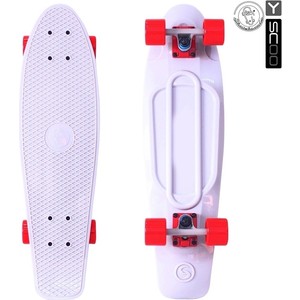 фото Скейтборд rt 402-w big fishskateboard 27'' винил 68,6х19 с сумкой white/red