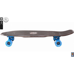фото Скейтборд rt 402h-bb big fishskateboard metallic 27'' винил 68,6х19 с сумкой black bronzat/blue